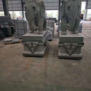 海南芝麻灰花岗岩对象 芝麻白芝麻灰大象