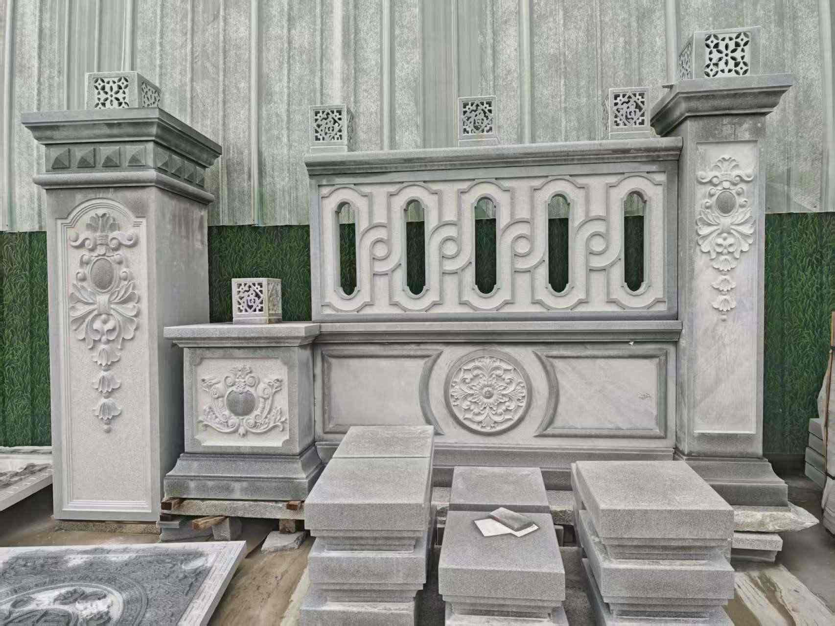 海南芝麻灰异形别墅门头